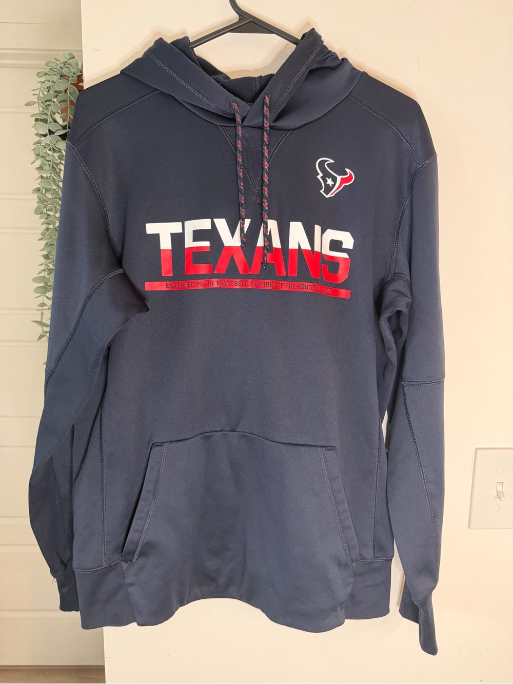 Nike Navy Texans Pullover Hoodie with Red & White Logo